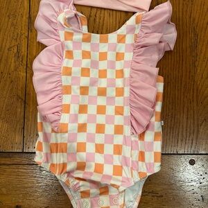 Caden Lane swimsuit with matching headband